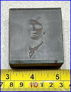 Vintage Antique Hologram Image Photograph Photo Portrait Wood Base Boy Male Old