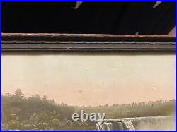 Vintage Antique Niagra Falls Pair of Photographs US Side View Framed 1910s-1920s