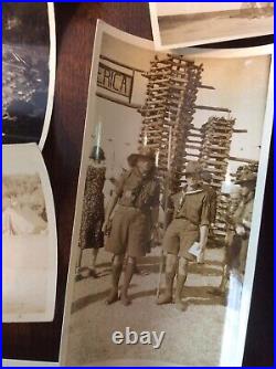 Vintage Antique Photo Lot Boy Scouts Troop Goes To Europe Pic Misc Uniform Flag