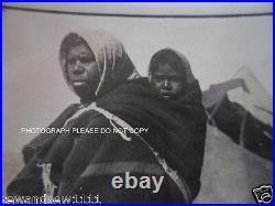 Vintage Antique Photo Semi Tribal Aboriginal Woman Child Australia Photograph
