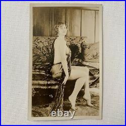 Vintage Antique RPPC Real Photograph Postcard Beautiful Woman Nude Risqué Ca
