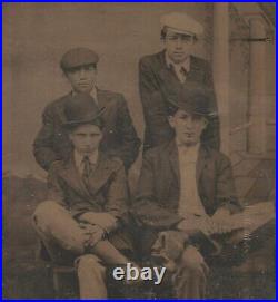 Vintage Antique Tintype New York Gang Photo Hell's Kitchen Gangsters Bowery Boys