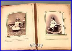 Vintage Antique Victorian Boy Girl Military Uniform Photographs Photo Album Old