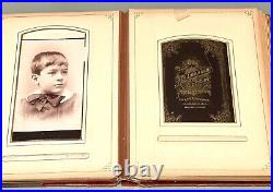 Vintage Antique Victorian Boy Girl Military Uniform Photographs Photo Album Old