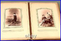 Vintage Antique Victorian Boy Girl Military Uniform Photographs Photo Album Old