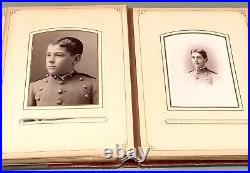 Vintage Antique Victorian Boy Girl Military Uniform Photographs Photo Album Old