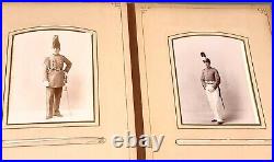 Vintage Antique Victorian Boy Girl Military Uniform Photographs Photo Album Old