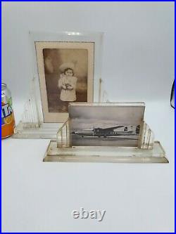Vintage Art Deco Lucite Early Plastic Picture Frame
