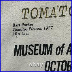 Vintage Bart Parker Tomatoe Picture 1987 Art Photography Museum Tshirt Sz XL