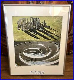 Vintage Bela Kalman Signed Photo Framed Print Stonehenge Vs. City Hall, London