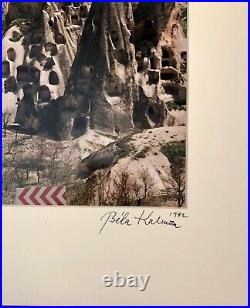 Vintage Bela Kalman Signed Photo Print Cliff Dwellings Cappadocia Turkey 1992
