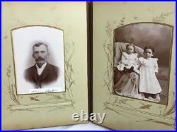 Vintage CDV PHOTOGRAPH ALBUM 35 Antique Pictures Larkin Family Wisconsin