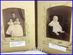 Vintage CDV PHOTOGRAPH ALBUM 35 Antique Pictures Larkin Family Wisconsin