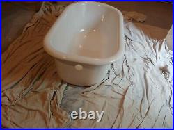 Vintage Clawfoot tub Cast Iron. Includes plumbing pieces in photo. Refinished