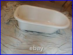 Vintage Clawfoot tub Cast Iron. Includes plumbing pieces in photo. Refinished