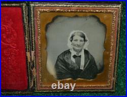 Vintage Daguerreotype Antique Photo with Original Leather Velvet Case