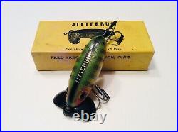 Vintage Fishing Lure, Picture Box & insert (WW2 Arbogast Jitterbug) Excellent