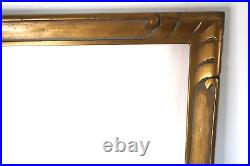 Vintage Fits 19.5 X 24 Gold Gilt Arts & Crafts Carved Deco Picture Frame Wood