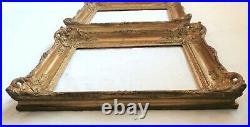 Vintage Fits 9 X 12 Gold Picture Frame Wood Gesso Ornate Fine Art French Baroque