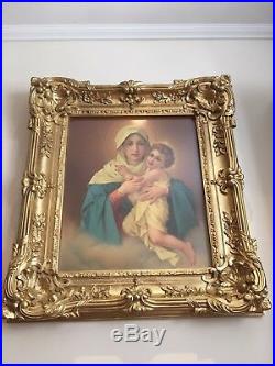 Vintage French Rococo Gold Gilt Wood Picture Frame Schoenstatt Catholic