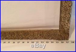 Vintage Gesso Frame Large Chalky White Gilt Wood 27 x 23 for 24 x 20 Picture