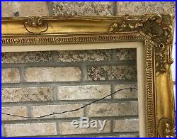 Vintage Gold Gilt Ornate Victorian Baroque Eastlake Wood Picture Frame 31x27