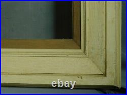 Vintage Modern Carved Wood White Paint Mid Century Picture Frame Painting 20x24