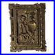 Vintage-Photo-Album-Heavy-Solid-Brass-with-Knight-Relief-Lid-Table-Top-Nice-01-vooe