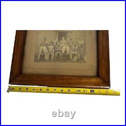 Vintage Photo Framed Antique Men Working With Tools Sipfing Factory Friends SE