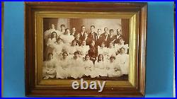 Vintage Photo and Antique Frame Of Graduation Late 1800's 1920's