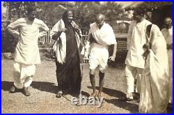 Vintage Photograph Gandhiji With Sarojini Naidu Black & White Mahatma Bapu Rare