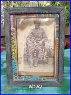 Vintage Photograph Print Of Indian Rajasthani Man Collectible Wooden Frame Decor