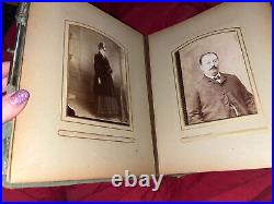 Vintage Portrait photo album photograph antique Book 40 Photos Various Eras