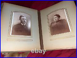 Vintage Portrait photo album photograph antique Book 40 Photos Various Eras