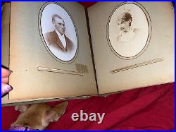 Vintage Portrait photo album photograph antique Book 40 Photos Various Eras