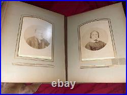 Vintage Portrait photo album photograph antique Book 40 Photos Various Eras