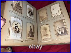 Vintage Portrait photo album photograph antique Book 40 Photos Various Eras