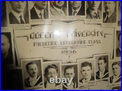 Vintage Queens University Graduating Class Composite 1938 Medical Antique Photo