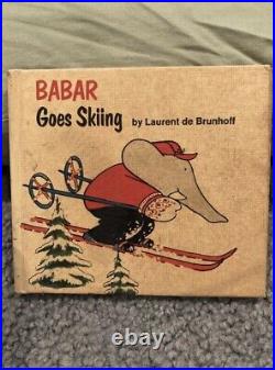 Vintage Random House BABAR Goes Skiing by Laurent de Brunhoff Childrens Book