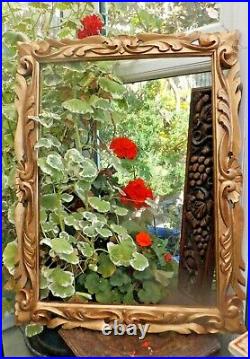 Vintage Rococco Style Gilded Carved Beech Wood Picture Frame Handmade in India