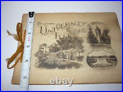 Vintage The University of Illinois Booklet Photo 15 Lot era 1902 Antique
