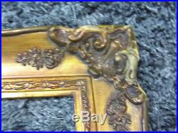 Vintage XL Ornate Carved Wood Gold Gilt Picture Frame 34 x 47 fits 28 x 42