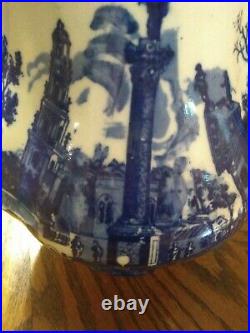 Vintage blue and white porcelain Pottery Bowl And Picture, Wash Basin