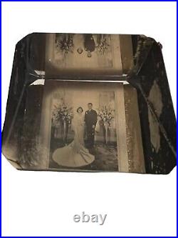 Vintage wedding photos Prism Paperweight Reflective Multi direction Antique B&w