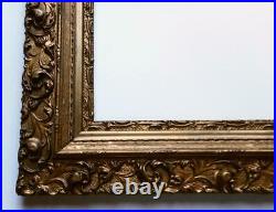 Vtg Antique Ornate Gold Gesso Over Wood 4 Layer Picture Frame 29 1/2 X 25 1/2