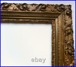 Vtg Antique Ornate Gold Gesso Over Wood 4 Layer Picture Frame 29 1/2 X 25 1/2