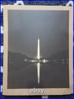 Vtg Original Antique LARGE OVERSIZED photo Washington Monument 1950's