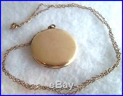 W. & S. B. Antique Victorian Gold Filled Locket Necklace Photos Name Elsie Pretty