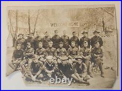 WWI American Soldiers Welcome Home Vintage Original Military Photo 1917