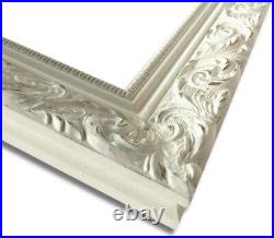 West Frames Bella French Ornate Embossed Wood Picture Frame Antique White 2.5